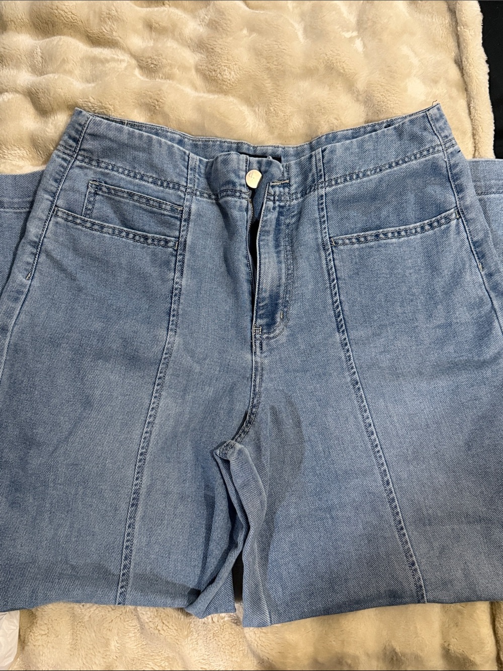 High-Waist Light Blue Women’s Jeans Shorts